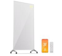 Klarstein Wonderwall Smart Infrared Heater, 1200W Infrared Panel Heater, WiFi App Control, Open Window Detection, Thermostat, Wall Mounted Infrared Heaters, CO2-Free Energy Efficient Electric Heater