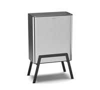 Klarstein Yuma Kitchen Bin - 30L Capacity with Odour Filter, Push-Button, Removable Inner Bin, Stylish Legs, Stainless Steel