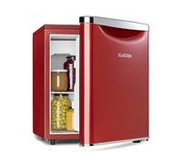 KLARSTEIN Yummy - Refrigerator with freezer compartment, refrigerant: R600a, 42 dB, 1 x wire shelf, including drip tray, 45 L, freezer compartment: 3 liters, refrigerator: 42 L, red