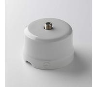 Klartext Belle ÉPOQUE Vintage Style TV Socket for Installation with Textile Cable Made of Fine Bone China