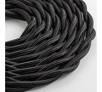 Klartext - Braided Textile Cable LUMIÈRE TV/LAN, Black, 10 mt.|Warning: Antenna Cable and Phone Together!