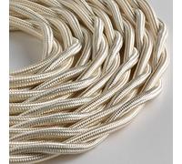 Klartext - Braided textile cable LUMIÈRE TV/LAN, Ivory, 5mt.|Warning: antenna cable and phone together!