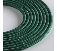 Klartext - Light Round Textile Cable for Lighting, 3 x 0.75 mm, Dark Green, 3 m. Maximum Anti-Shock Safety!