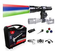 klarus XT12GT Hunting Kit 1600 Lumens Rechargeable LED Tactical Torch Red Green White FT12 Light, Beam Reach 603m, LED Spotlight Torches with Magnetic Charging Cable,Remote Switch, Holster,Clip