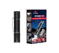 KLARUS XT2CR PRO 2026 Tactical Flashlight - 2300 Lumens, 360 m Range, Pure White LED, USB-C Rechargeable, IPX8 Waterproof, 72.5 Hours Burning Time, Dual Switch on the Back