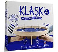 KLASK: The Magnetic Award-Winning Party Game of Skill - for Kids and Adults of All Ages That’s Half Foosball, Half Air Hockey (The 4 Player Magnetic Game)