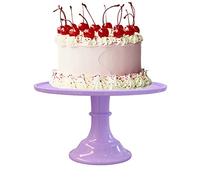 KLASKWARE Round Cake Stand Purple 11" Melamine Cake Display Stand Dessert Cupcake Display Tray for Christmas,Graduation,Wedding,Birthday,Party,Baby Shower,Anniversary,Ceremony