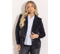 Klass. Crushed Chenille Blazer In Black Black 10