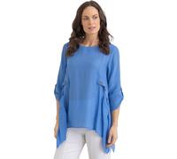 Klass Dip Hem Pocket Tunic Top - Blue - 18