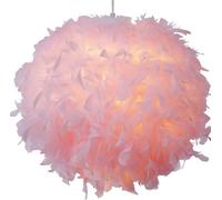 Klass Home Collection 40Cm Pink Feather Light Shade, Lamp Shade For Pendant Ceiling Light, Table Lamp, Floor Lamp