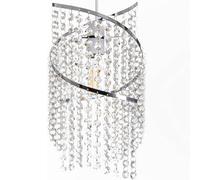 Klass Home Collection K9 Crystal Spiral Droplet Pendant Ceiling Light Shade/ Lamp Shade Chrome Finish
