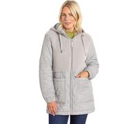 Klass Quilted And Teddy Hooded Coat - LIGHT GREY - 20
