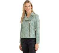 Klass Textured Shimmer Biker Jacket - GREEN - 22