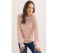 Klass. Women's Diamond Lightweight Jumper in Pale Pink | Size: 2XL
