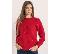 Klass. Women's Embellished Candy Cane Jumper in Red | Size: XL Klass. Red XL