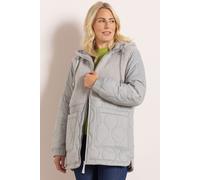 Klass. Women's Quilted & Teddy Hooded Coat in Light Grey | Size: 18 Klass. Light Grey 18