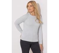 Klass. Women's Raglan Sleeve Tinsel Knitted Jumper in Silver | Size: Large Klass. Silver L