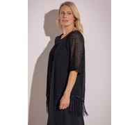 Klass. Women's Tassel Trim Cover Up in Black | Size: Medium