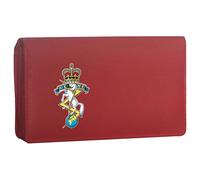 Klassek Corps of Royal Electrical and Mechanical Engineers REME Image on Brand Woman Red Leather Purse Wallet Cap Badge Emblem Military Crest Insignia Offically Licensed