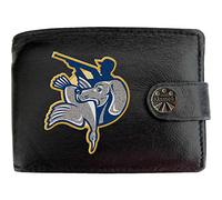 Klassek Gun Dog with Bird Country Field Sport Mens Wallet Real Black Leather RFID Blocking with Coin Pocket and Metal Gift Box