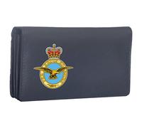 Klassek RAF Badge Image on Brand Woman Blue Navy Leather Purse Wallet Cap Badge Emblem Military Crest Insignia Offically Licensed