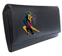 Klassek Tango Dancers Womans Black Purse Strictly Brand Image on Real Animal Leather Ballroom Dancing Accessory Gift