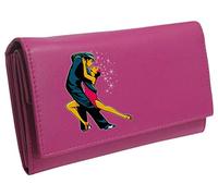 Klassek Tango Dancers Womans Pink Purse Strictly Brand Image on Real Animal Leather Ballroom Dancing Accessory Gift
