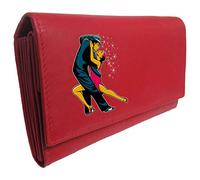 Klassek Tango Dancers Womans Red Purse Strictly Brand Image on Real Animal Leather Ballroom Dancing Accessory Gift