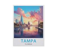 klassisches Puzzle 1000 Stück,Tampa Florida Vintage-Reiseposter,Einzigartige Heimdekorationen Und Geschenke(50x70cm)-BE10