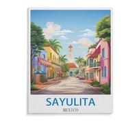 Klassisches Puzzle 1000 Teile，Sayulita Mexiko Vintages Reiseplakat，Kind Oder Einen Freund,1000 Piece（38x26cm）-C55