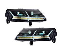 KLAUER For A6 2005-2011 Headlights LED Headlight Dynamic Signal Animation DRL Bi Xenon(Yellow light)