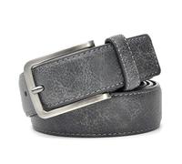 Klauer Leather Waistband Ladies Leather Belts for Jeans, Dark Grey