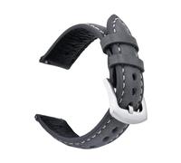 Klauer Leather Watch Strap 18-22mm Leather Replacement Bands for Men Women, Dark Gray, 22mm