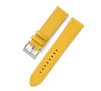 Klauer Leather Watch Strap 18-24mm Quick Release Leather Watch Straps, Yellow, 20mm