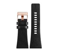 Klauer Leather Watch Strap 26-32mm Leather Watchband Replacement Bracelet, Black Rose Buckle, 32mm