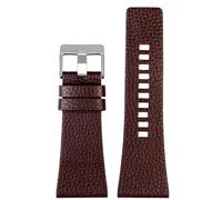 Klauer Leather Watchbands 26-32mm Leather Watch Strap Replacement Bracelet, L Brown Silver, 27mm
