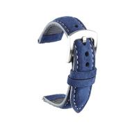 Klauer Suede Leather Watch Strap 18-22mm Quick Release Watchbands, Dark Blue, 20mm