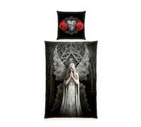 Klaus Herding GmbH Anne Stokes Bed Linen, Pillowcase Approx. 80 x 80 cm, Duvet Cover Approx. 135 x 200 cm, with Smooth Zip, 100% Cotton, Renforcé