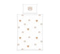 Klaus Herding GmbH Little Friends Winter Bed Linen, Pillowcase Approx. 40 x 60 cm with Envelope Closure, Duvet Cover Approx. 100 x 135 cm with Smooth Zip, 100% Cotton, Flannel