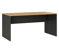 Klaus Panel End Rectangular Home Office Desk (Graphite/Navarra Oak)