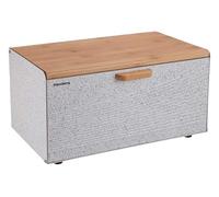 KLAUSBERG Bread Box Wooden Stainless Steel (White)