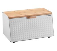Klausberg KB-7468 Bread Bin Wooden and Stainless Steel White