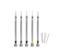 KLdcfhDR 5Pcs Stainless Steel Flathead Screwdriver Set 0.8-1.6mm | Watch screw disassembly, assembly and daily repair