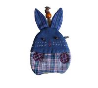 KLDGQ 10 * 10cm Cartoon Animal Fabric Bags for Crafts Handmade Fabric Wallet with Zipper Fabric Wallet with Coin Pocket for Key/Coin Purse Dual Use