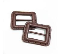KLDGQ Inner 25~50MM 2pcs Leather Coat Belt Buckle Trench Rectangle Coat Belt Replacement Black For Coat Accessories