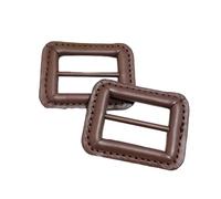 KLDGQ Inner 25~50MM 2pcs Leather Coat Belt Buckle Trench Rectangle Coat Belt Replacement Black For Coat Accessories