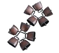 Kleagary 10PCS Cow Horse Sheep Grazing Copper Bells, Cattle Farm Animal Copper Loud Bronze Bell Small Brass Bells