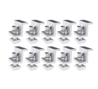 Kleagary 10Pcs Solar Photovoltaic Bracket Aluminum Alloy Clamp for Solar Module Solar Panel Racking Mounts Accessories PV Clamp C