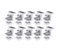 Kleagary 10Pcs Solar Photovoltaic Bracket Aluminum Alloy Clamp for Solar Module Solar Panel Racking Mounts Accessories PV Clamp A