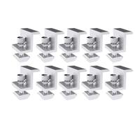 Kleagary 10Pcs Solar Photovoltaic Bracket Aluminum Alloy Clamp for Solar Module Solar Panel Racking Mounts Accessories PV Clamp D